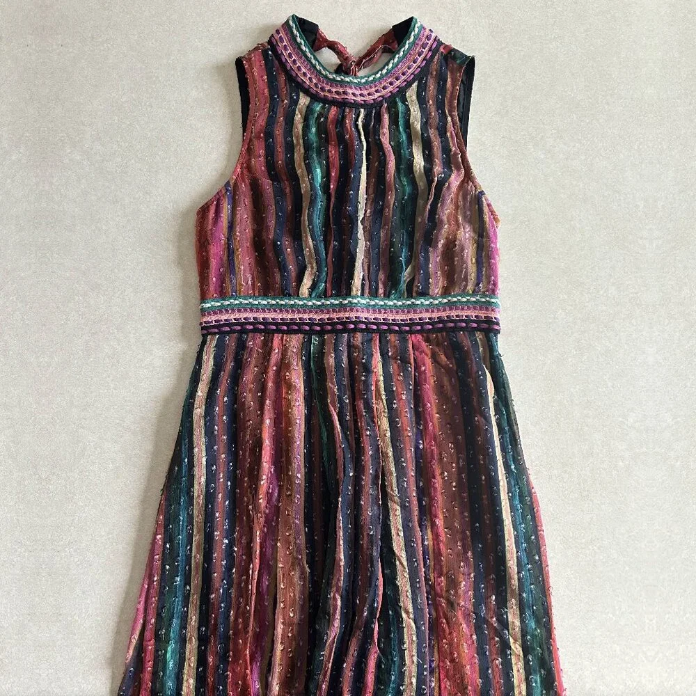 Anthropologie Blank London Halterneck Textured Maxi Dress